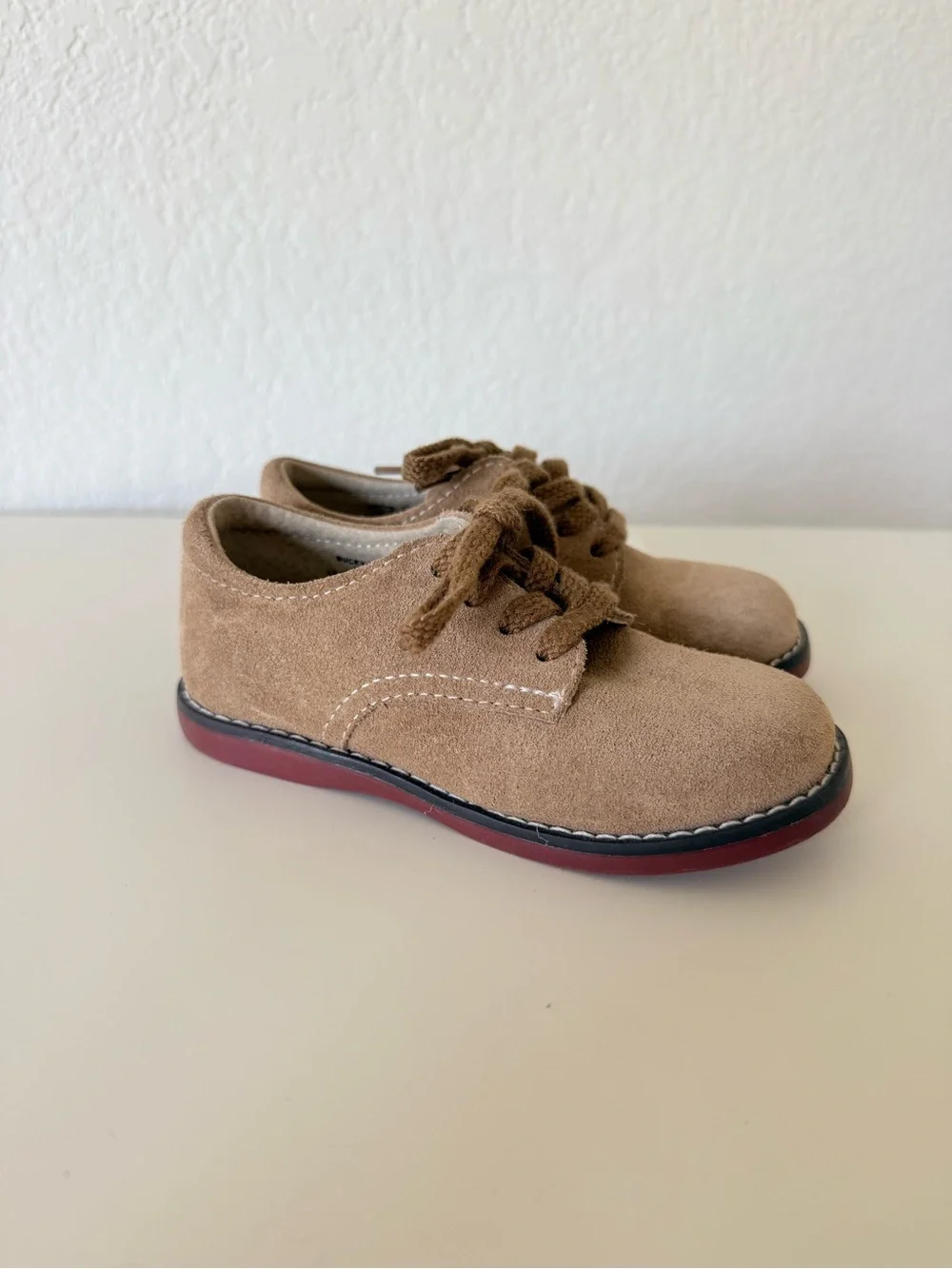 Boys Footmates Buckey Oxford Suede Lace-Up Shoes